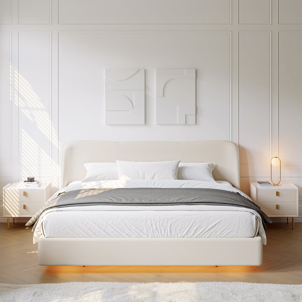 Lit Double Bois Massif Chêne Clair 160x200 cm avec Sommier