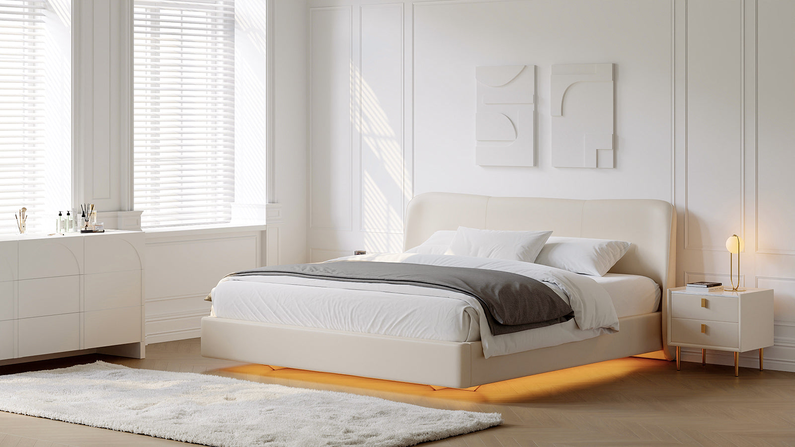 Lit Double Bois Massif Chêne Clair 160x200 cm avec Sommier