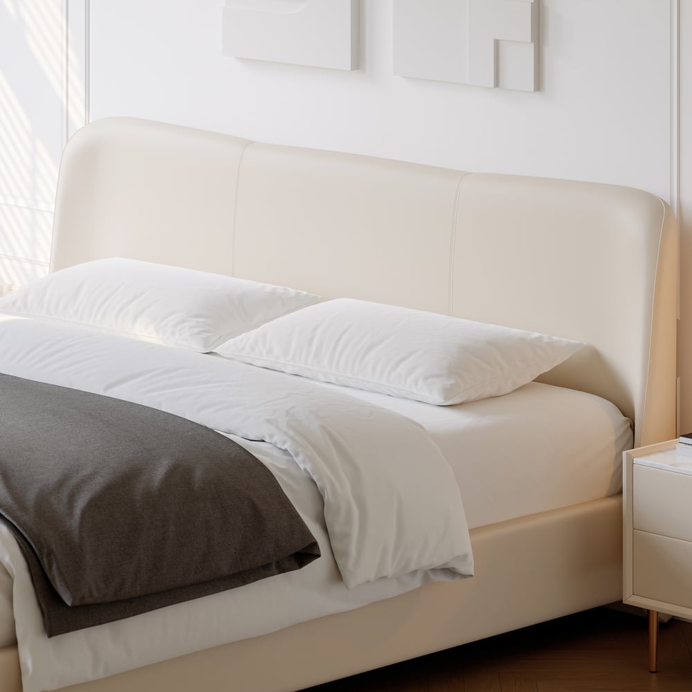 Lit Double Bois Massif Chêne Clair 160x200 cm avec Sommier
